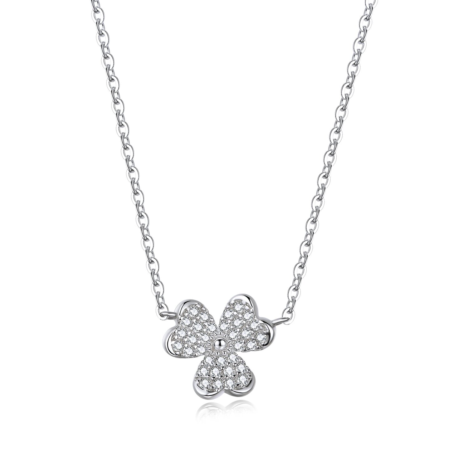 Colier din argint sparkling lucky clover