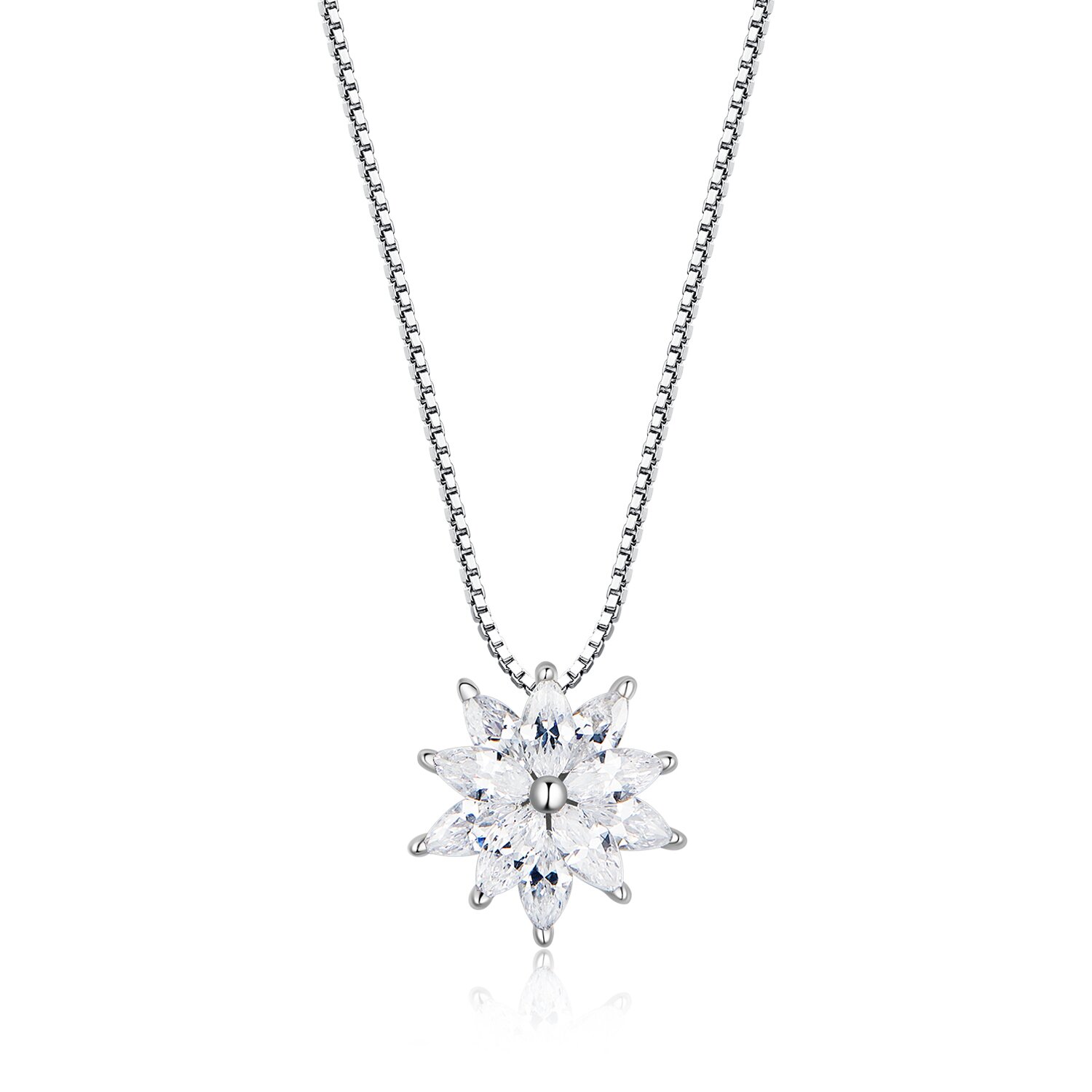 Colier din argint sparkling snowflake