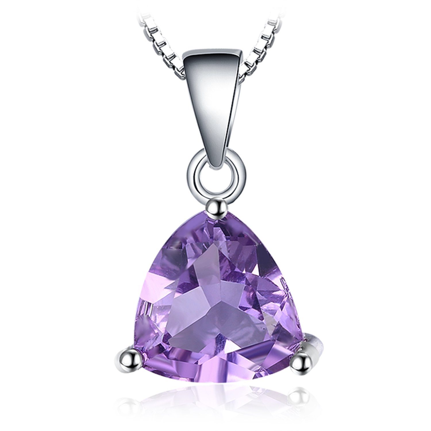 Colier din argint triangle amethyst