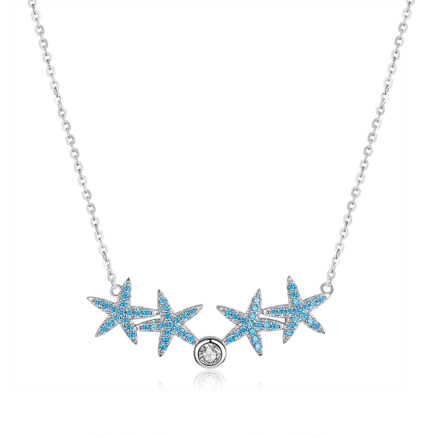 Colier din argint turquoise sea stars