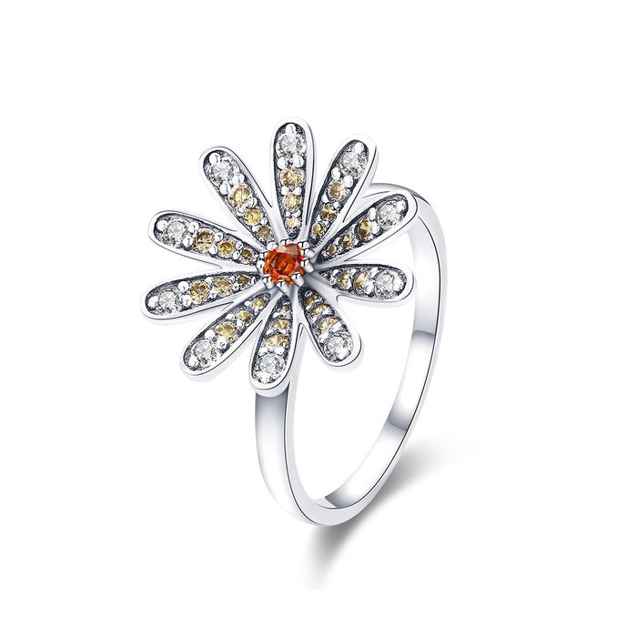 Inel din argint big daisy flower