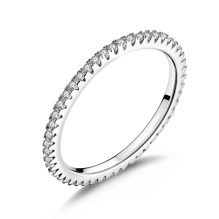 Inel din argint clear crystal band
