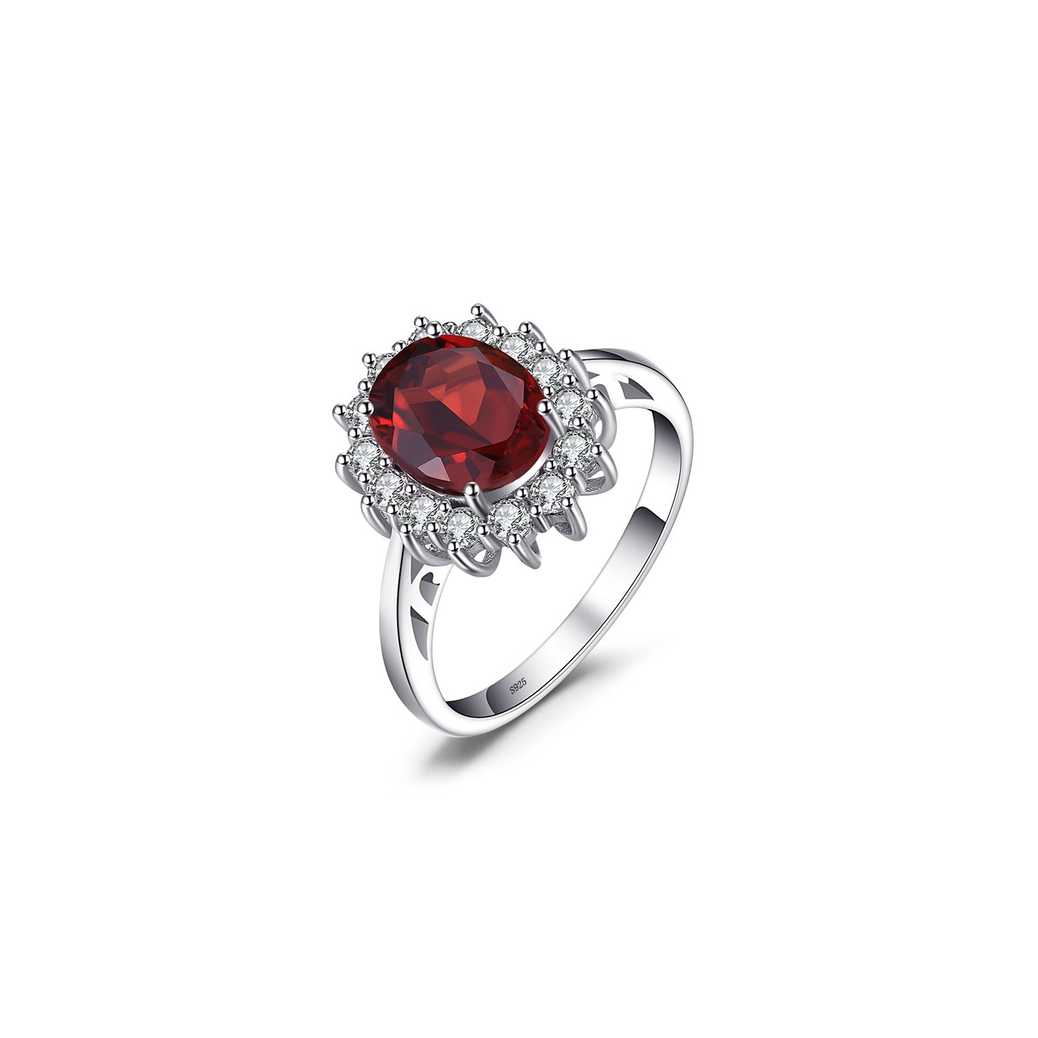 Inel din argint elegant garnet