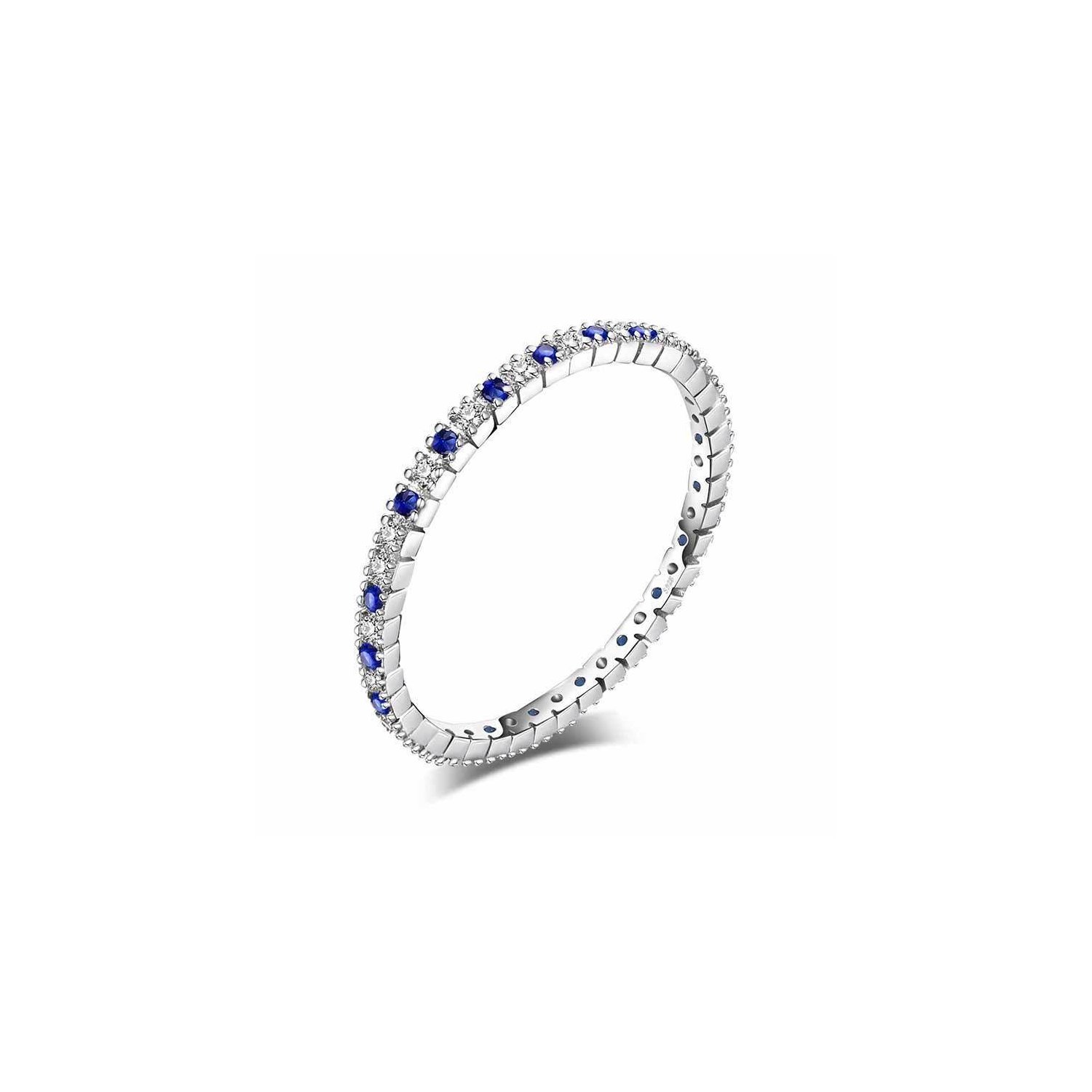 Inel din argint eternity blue spinel