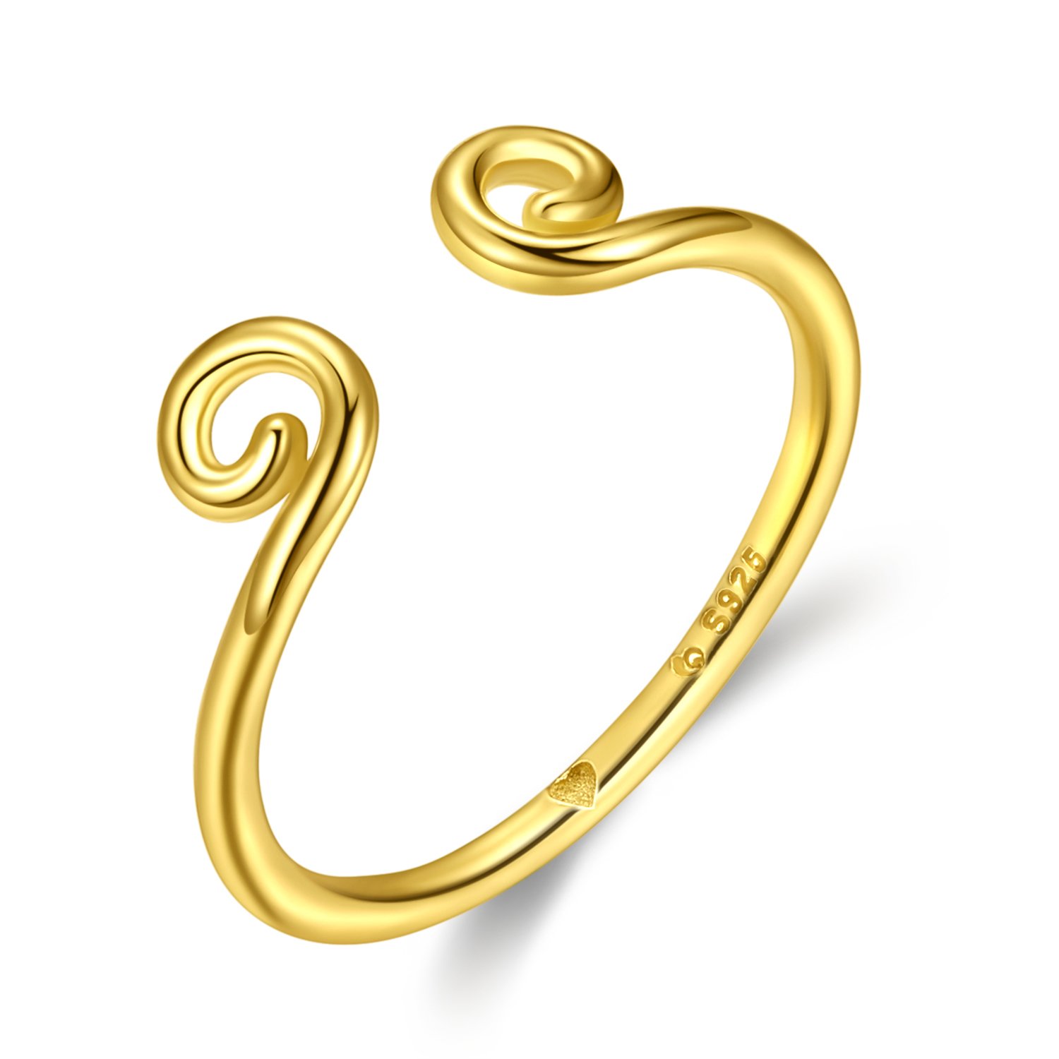 Inel din argint golden monkey ring