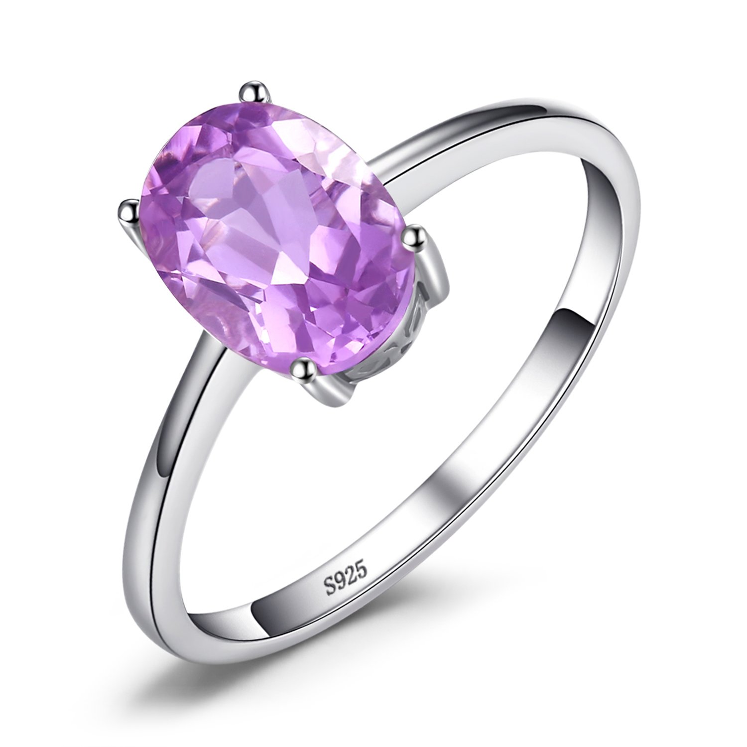 Inel din argint oval amethyst