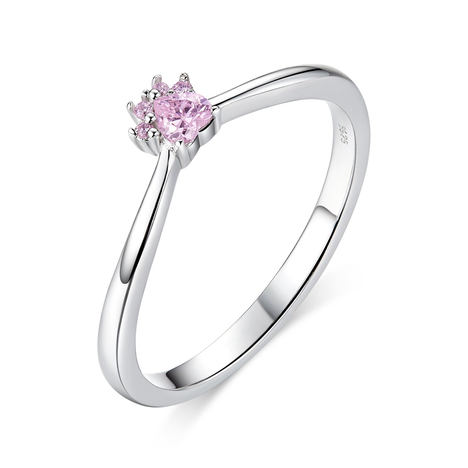 Inel din argint pink little paws