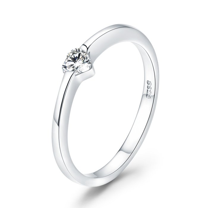 Inel din argint simple heart ring