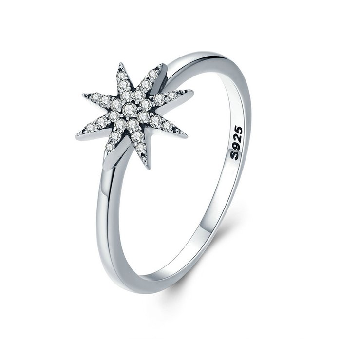 Inel din argint unique sparkling star