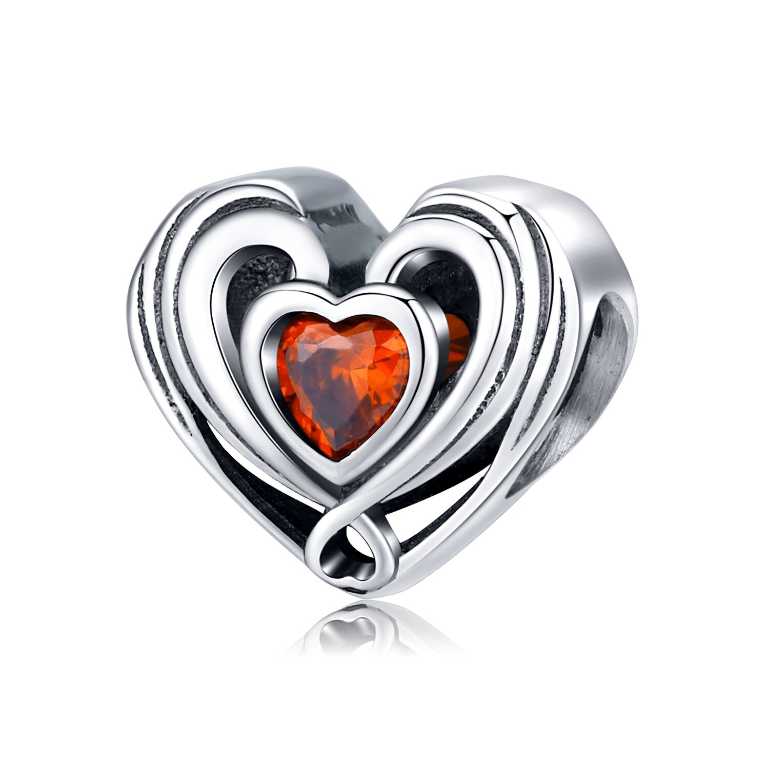 Talisman din argint angelic heart