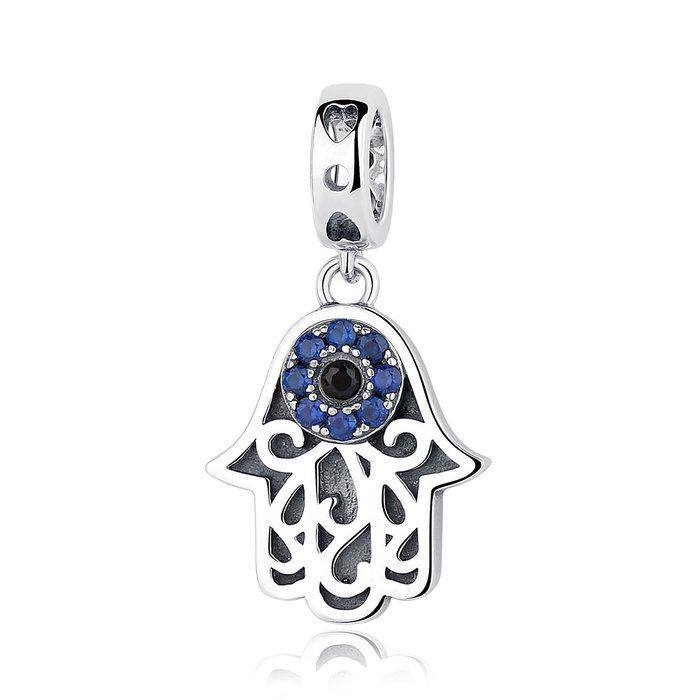 Talisman din argint blue eye hand