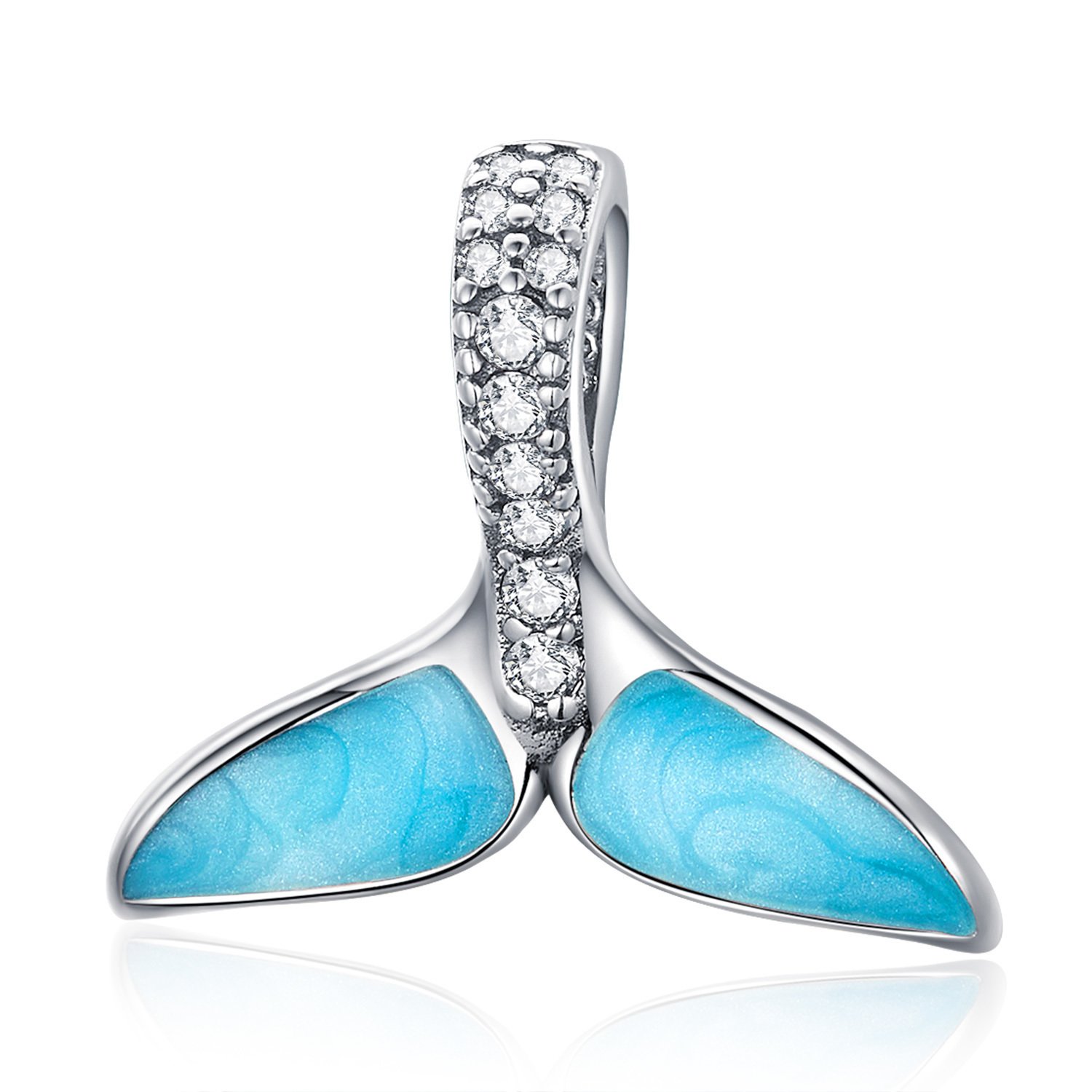 Talisman din argint blue mermaid's tail