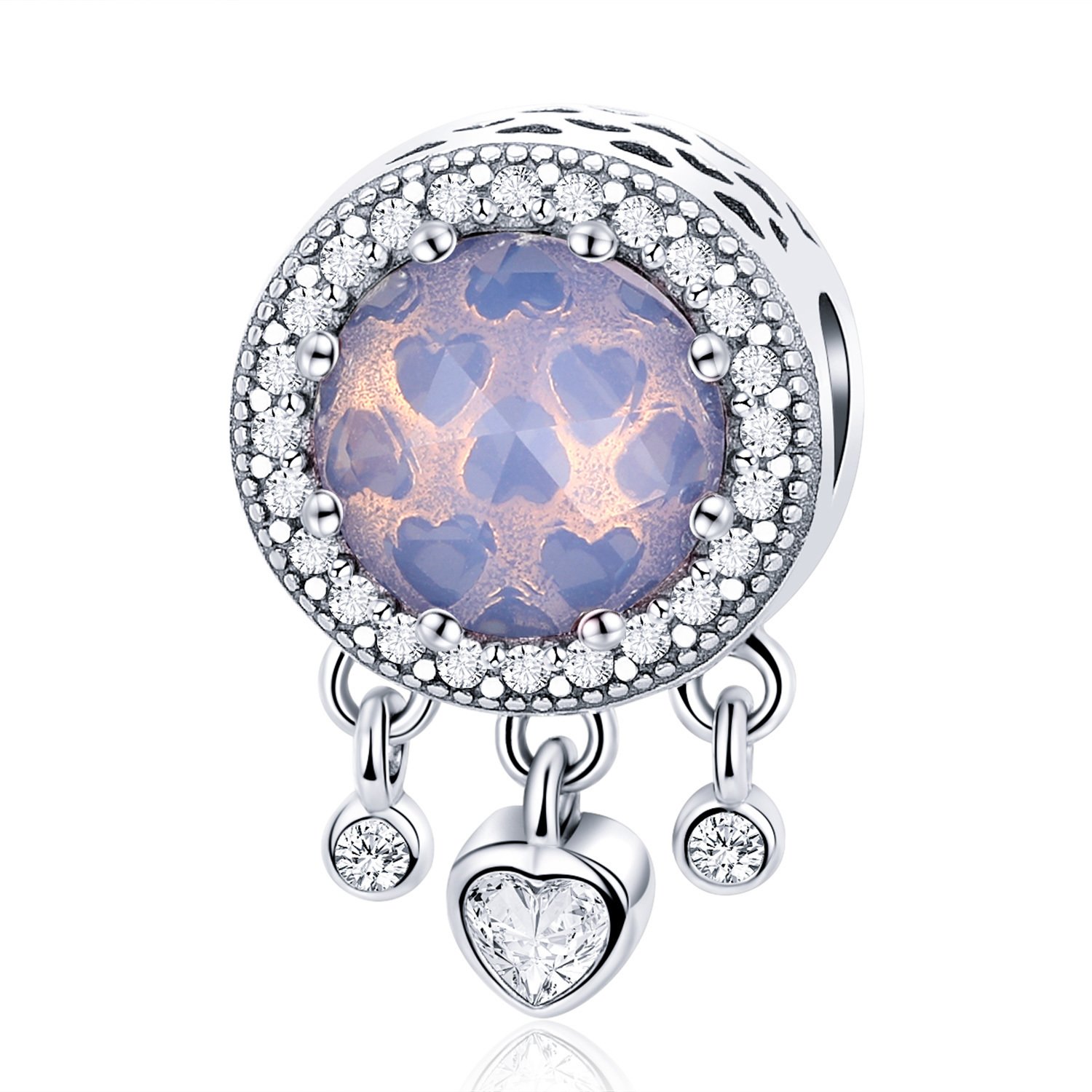 Talisman din argint boreal starry sky
