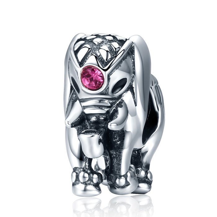 Talisman din argint cu elefant norocos