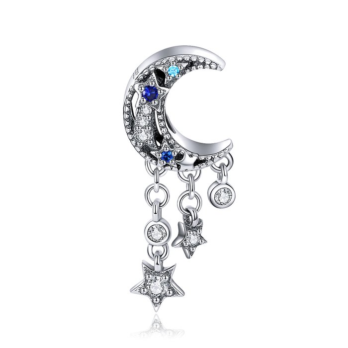 Talisman din argint dangle moon and stars