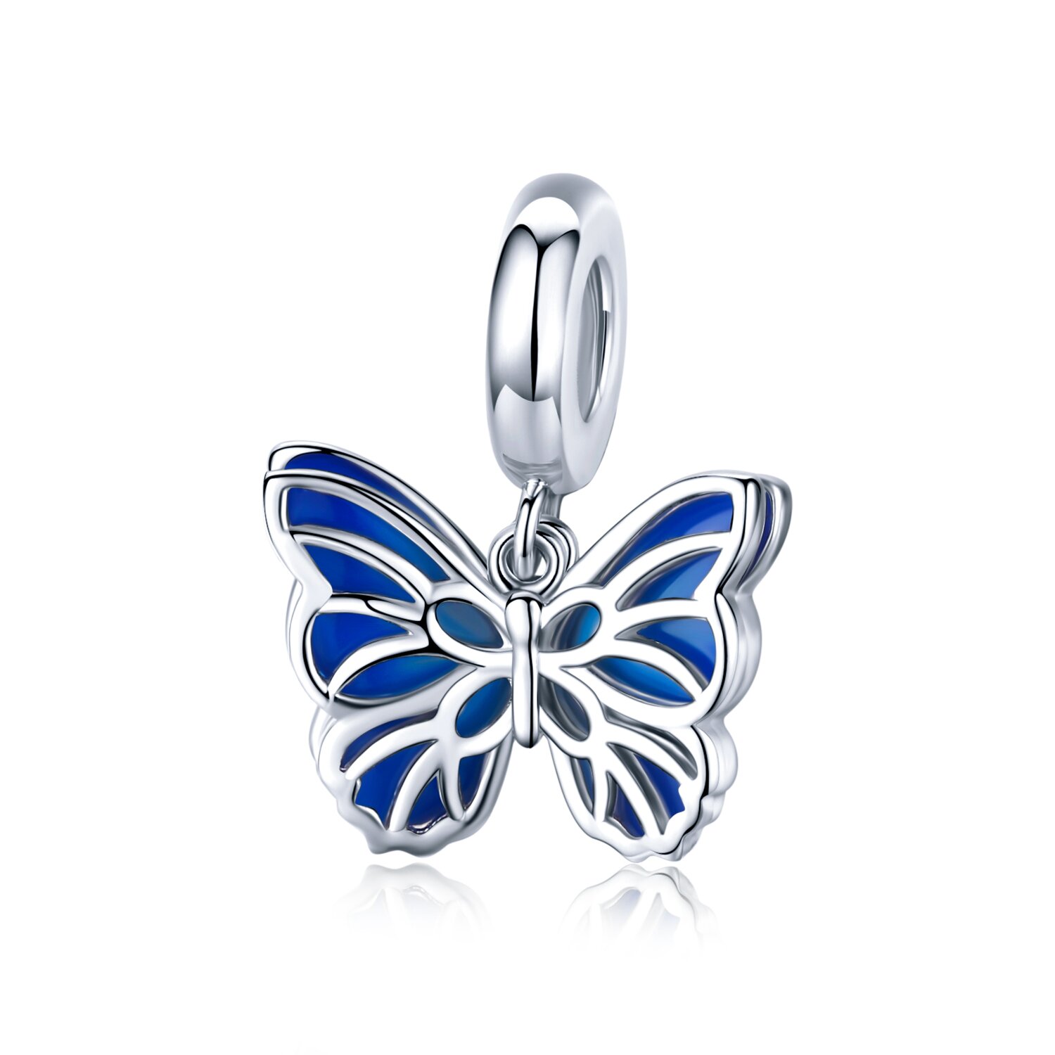 Talisman din argint double layered butterfly