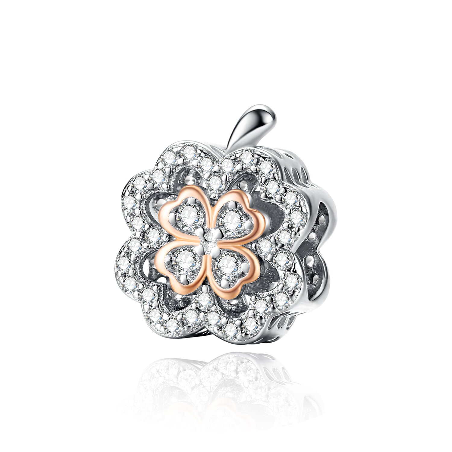 Talisman din argint fancy lucky clover