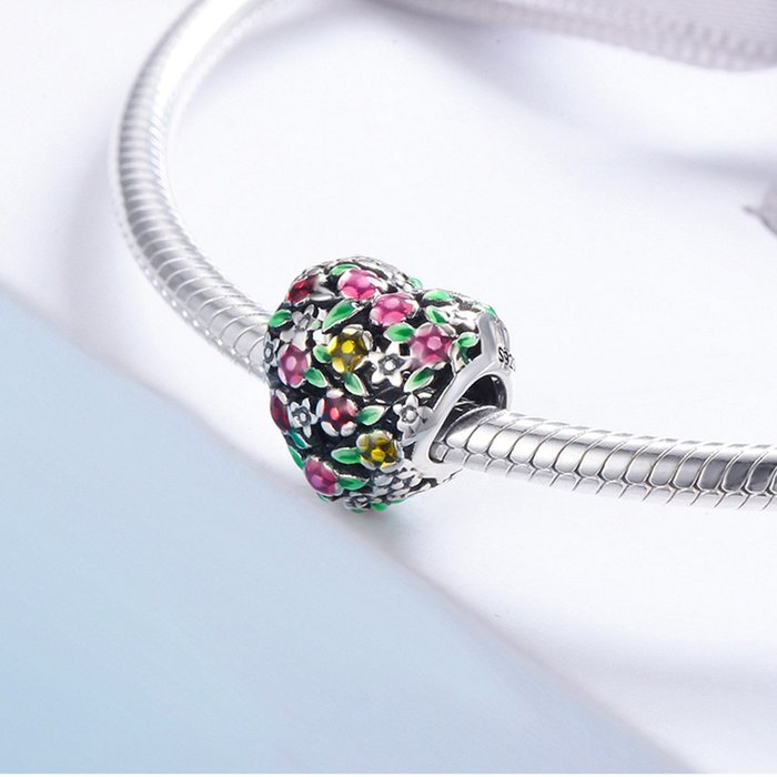 Talisman din argint flowering heart
