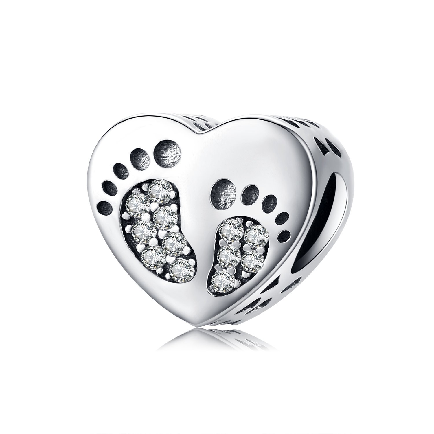 Talisman din argint footprint charm