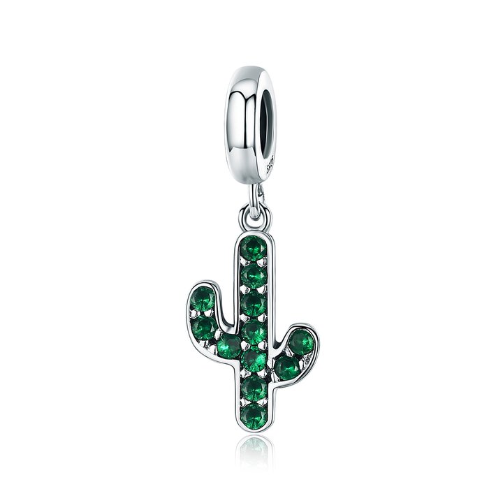 Talisman din argint glittering cactus