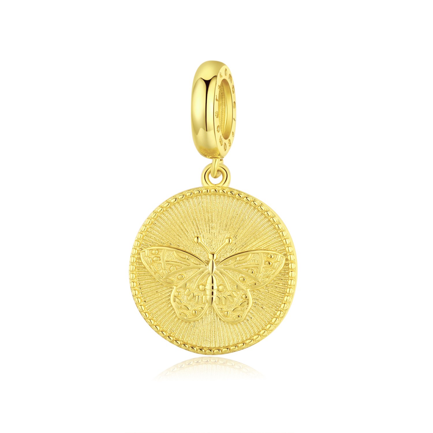 Talisman din argint golden butterfly