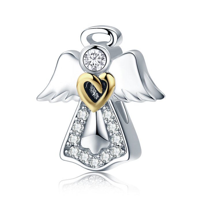 Talisman din argint guardian angel heart