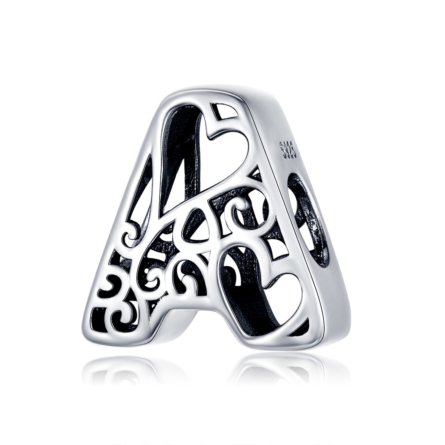 Talisman din argint in love with letter a