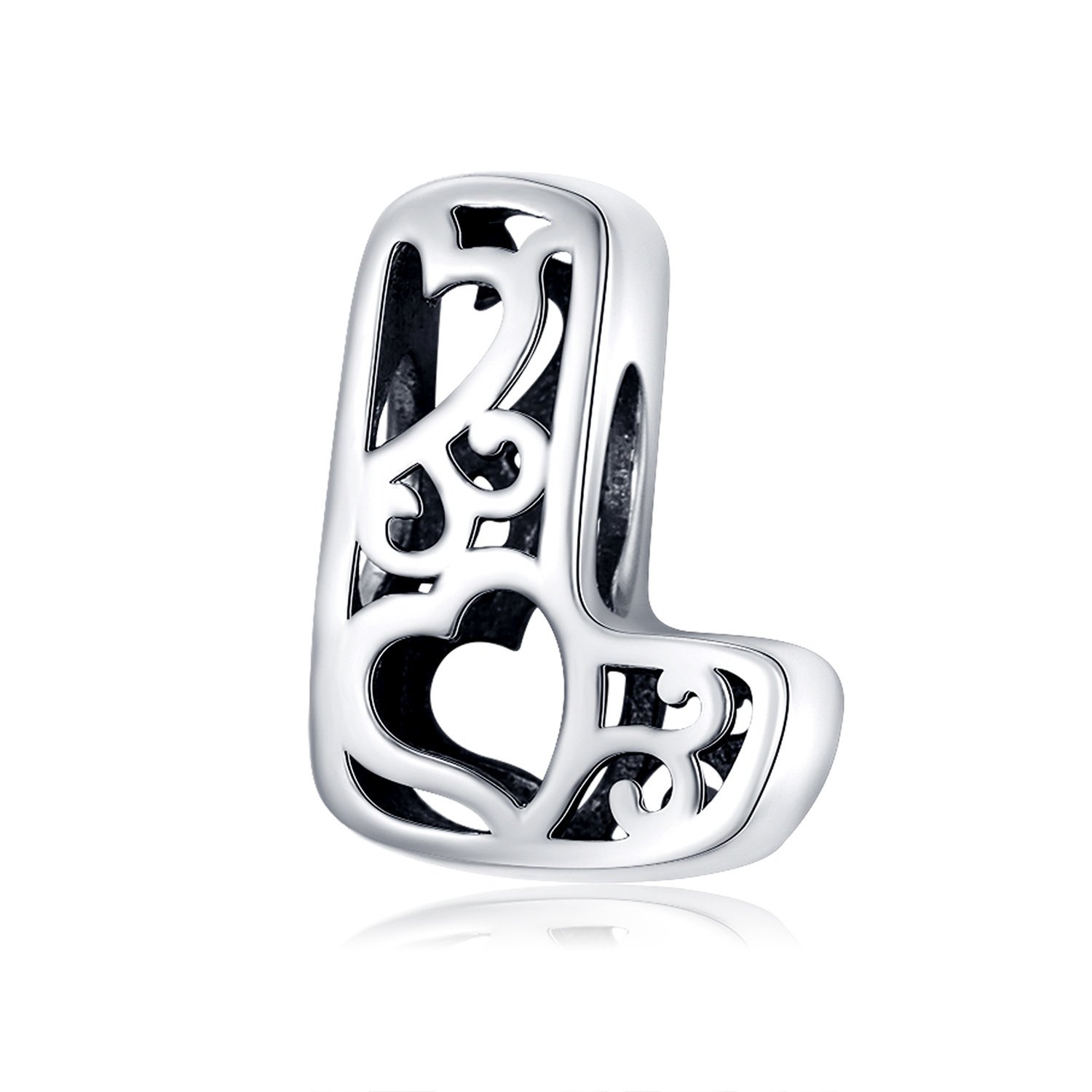 Talisman din argint in love with letter l
