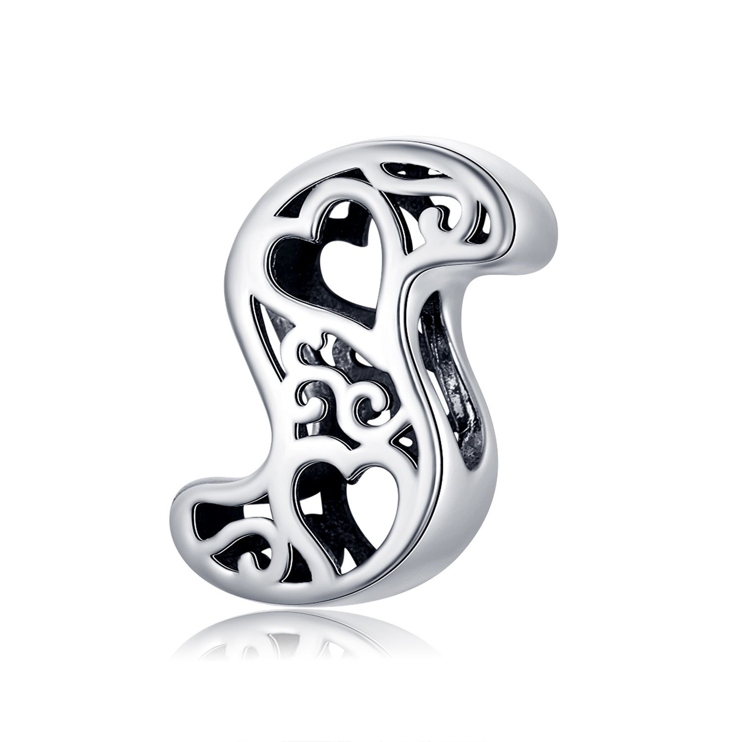 Talisman din argint in love with letter s
