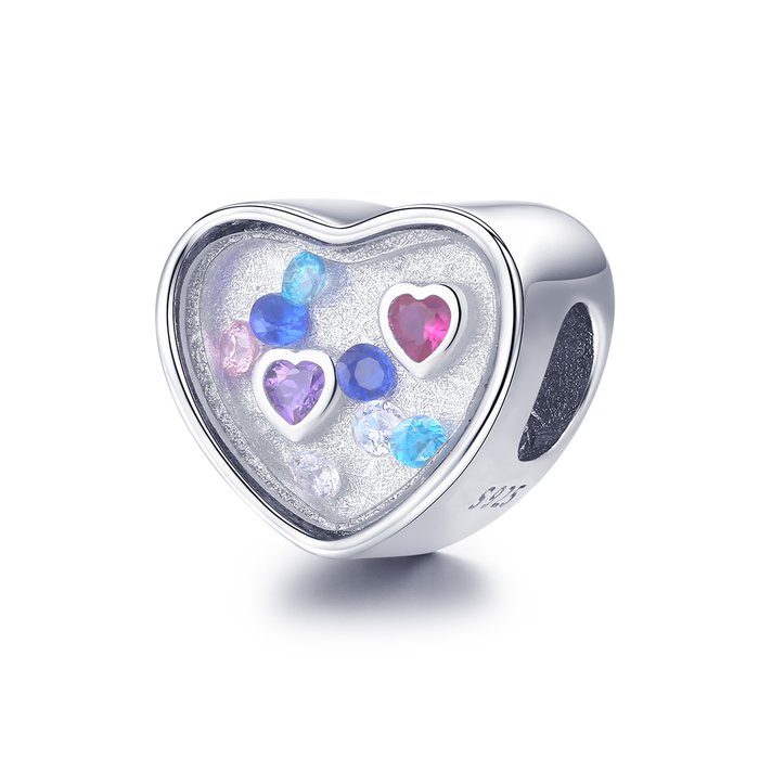 Talisman din argint little colorful hearts