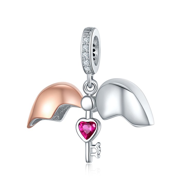 Talisman din argint open heart key
