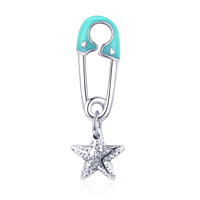 Talisman din argint paperclip star