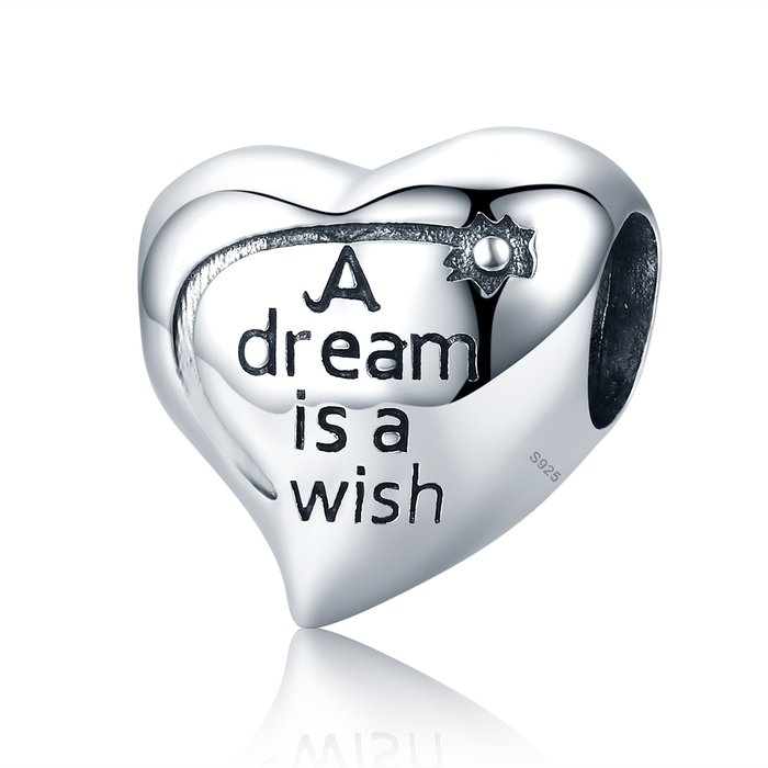 Talisman din argint patinat a dream is a wish