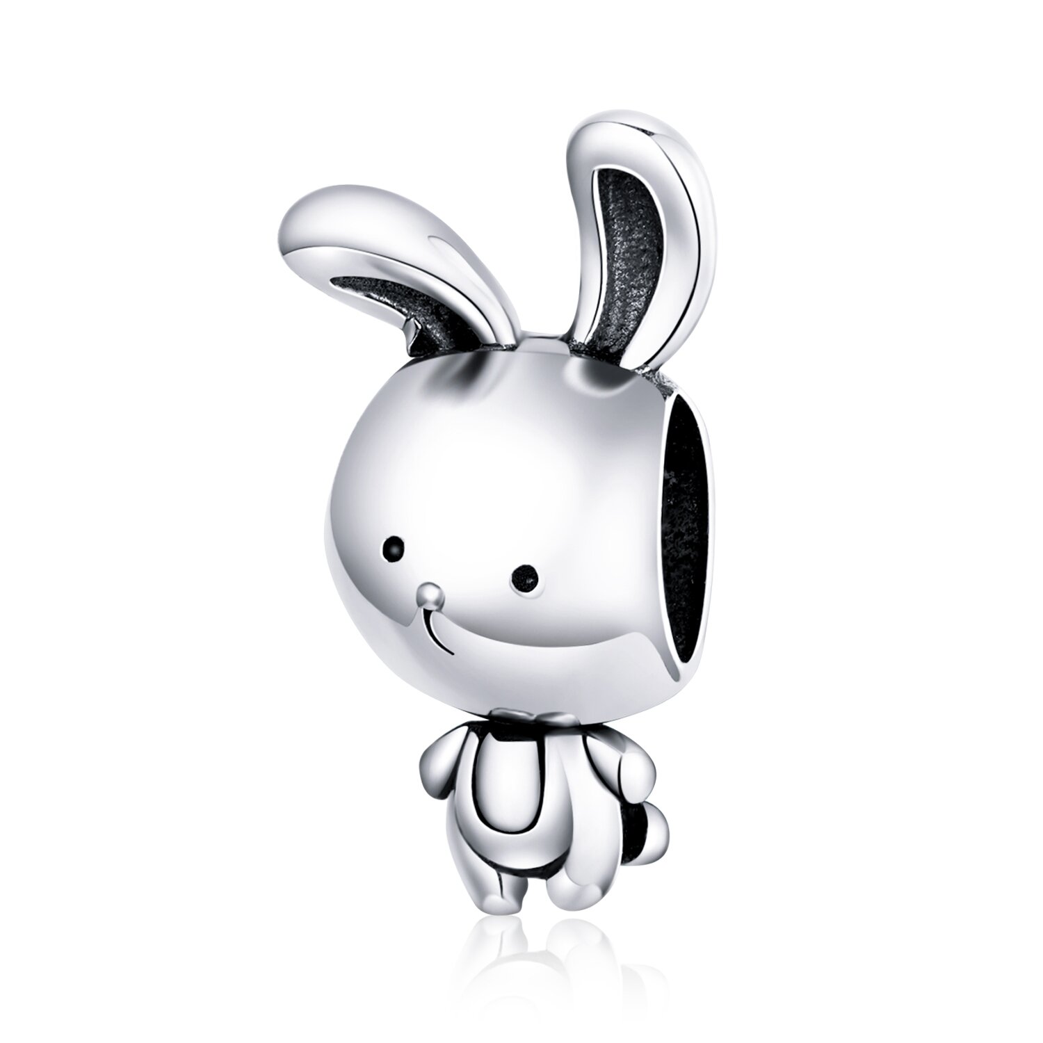 Talisman din argint playful rabbit