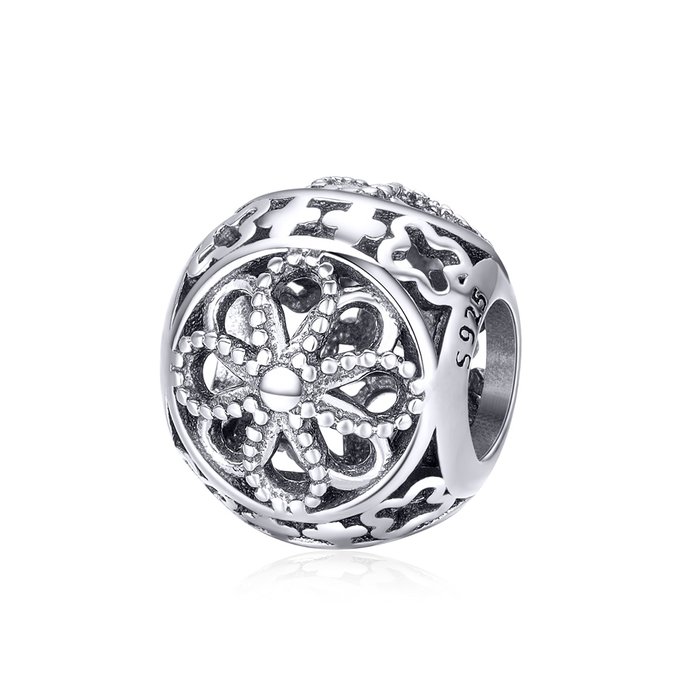 Talisman din argint simple flower