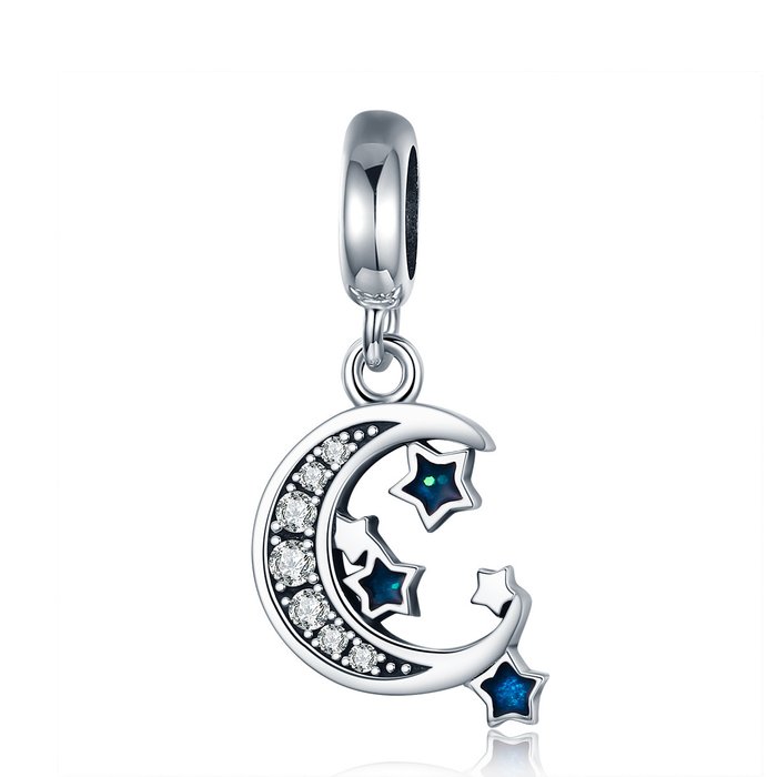 Talisman din argint sparkling sky moon