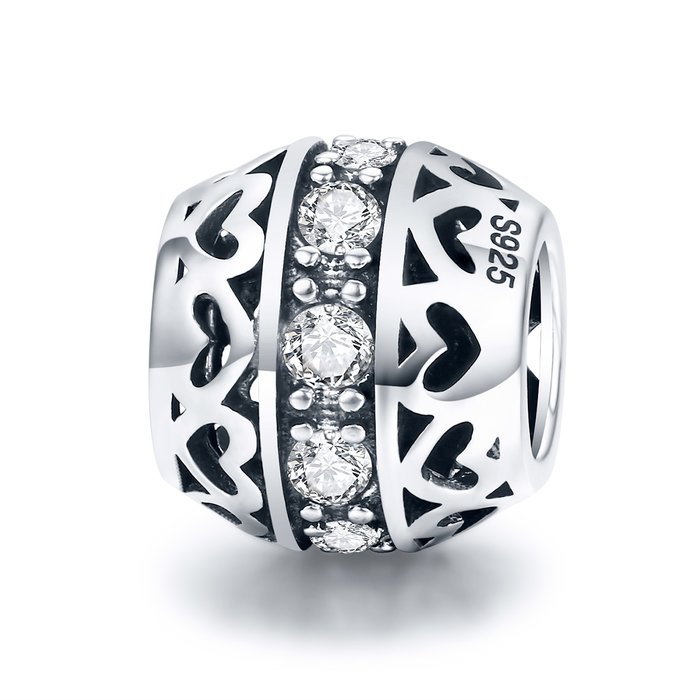 Talisman din argint valentine hearts