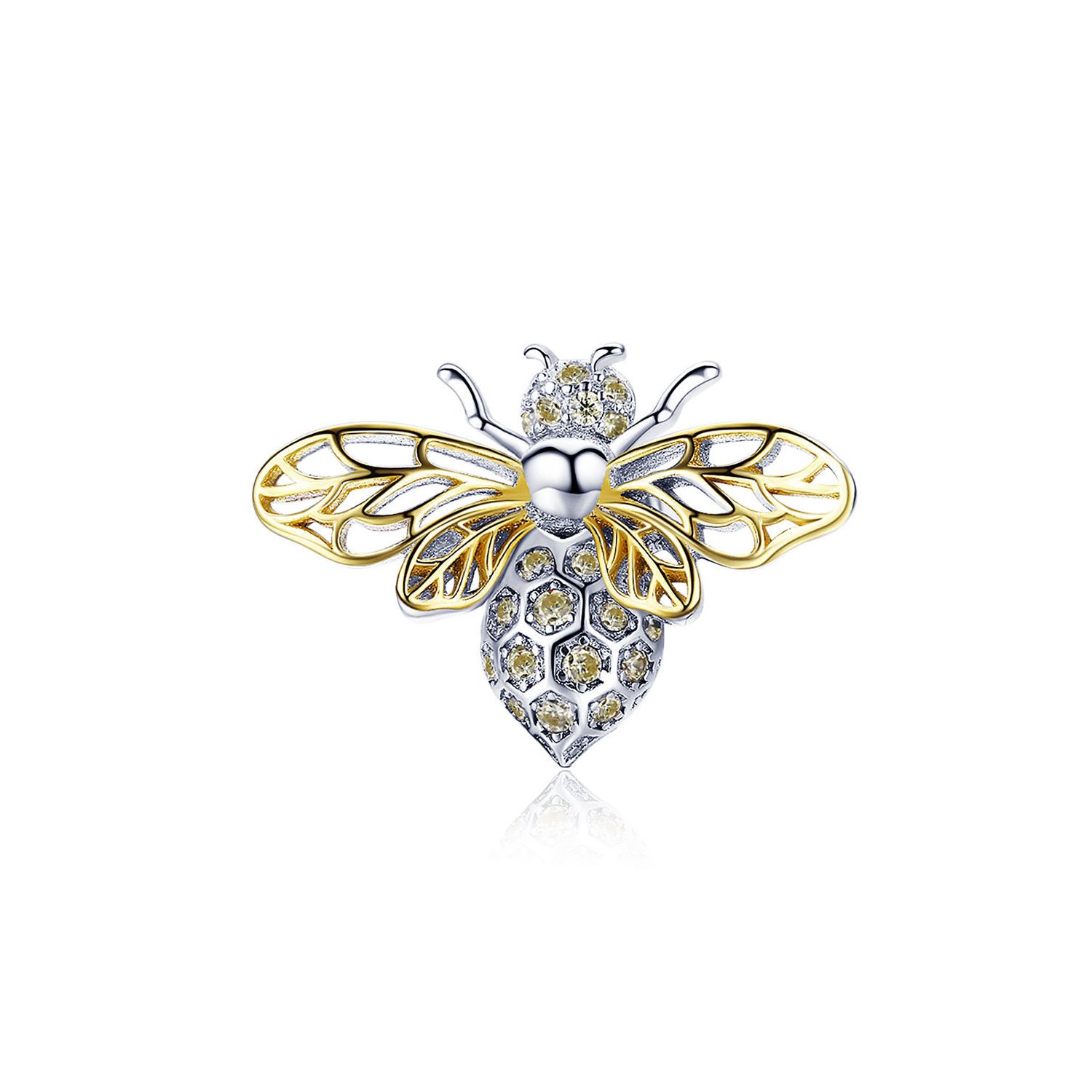 Talisman din argint yellow bee