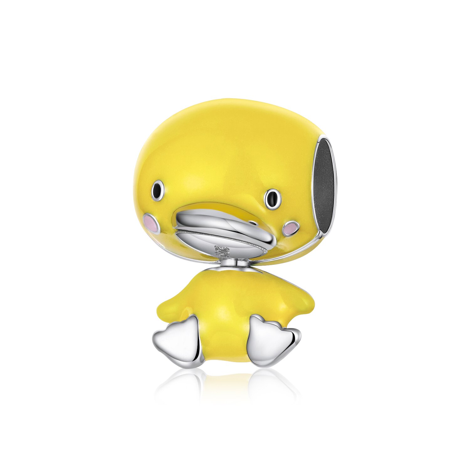 Talisman din argint yellow duck