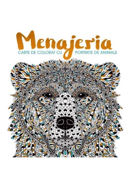 Menajeria. Carte de colorat cu portrete de animale