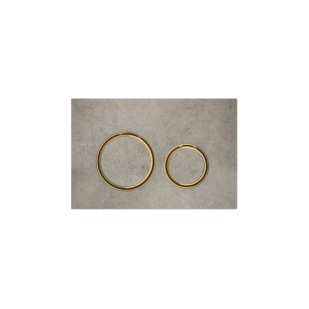 Clapeta de actionare Geberit Sigma 21 aspect beton/inel auriu