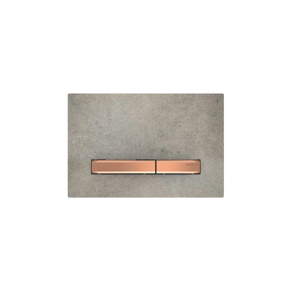 Clapeta de actionare Geberit Sigma 50 aspect de beton/butoane rose gold