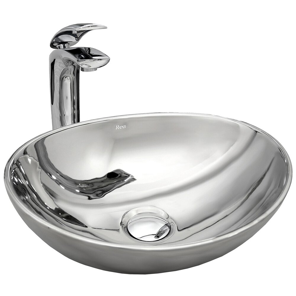 Lavoar argintiu pe blat Rea Sofia Silver 42 cm