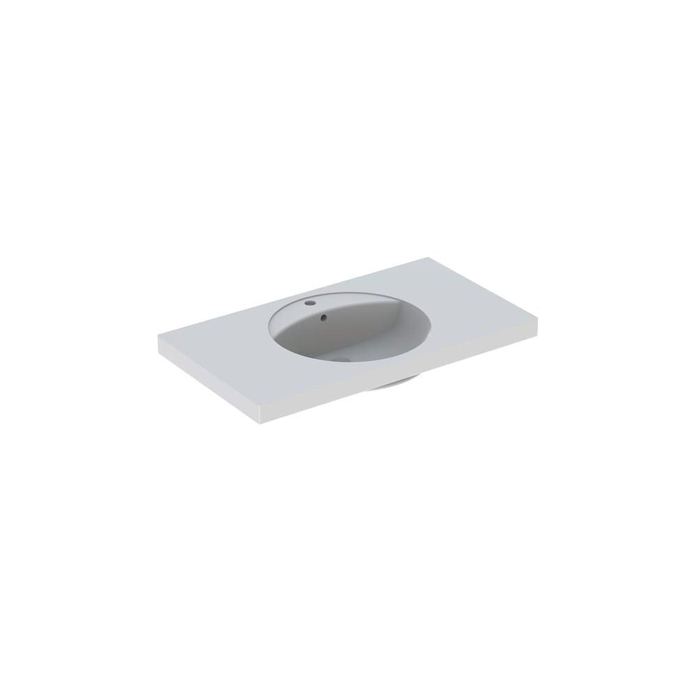Lavoar pe blat Geberit Preciosa 100 cm cu orificiu baterie cu orificiu preaplin
