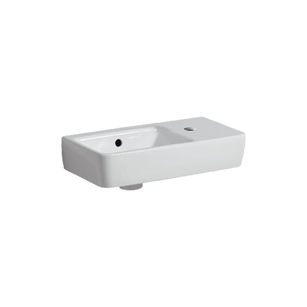 Lavoar suspendat Geberit Selnova Compact 50 cm proiectie mica cu orificiu baterie dreapta