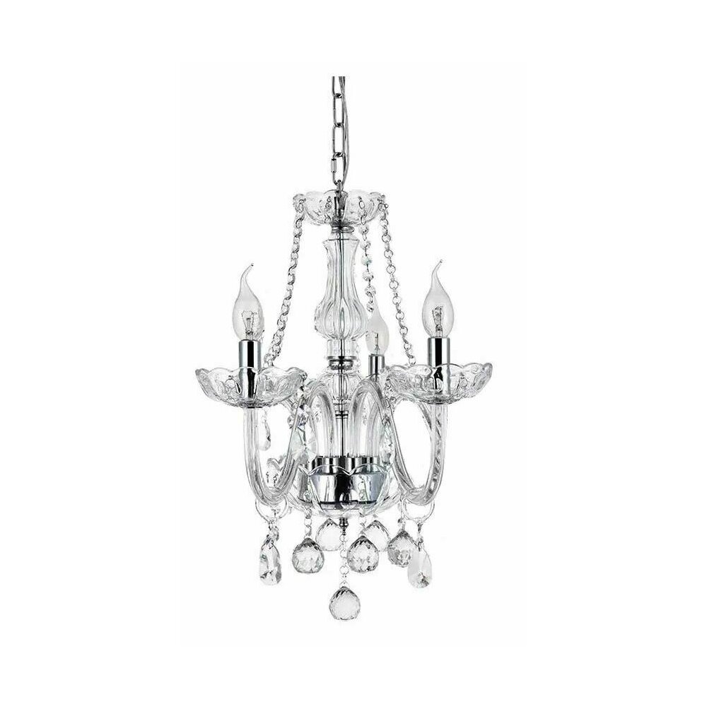 Poza Lustra 3 surse de lumina cristale decorative design lumanare modern Rea 300752