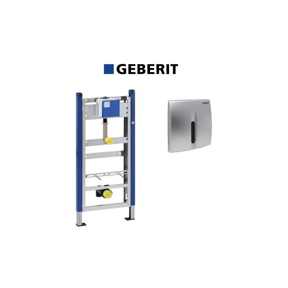 Set de instalare Geberit Prepack pentru pisoar cu senzor si clapeta crom mat Geberit