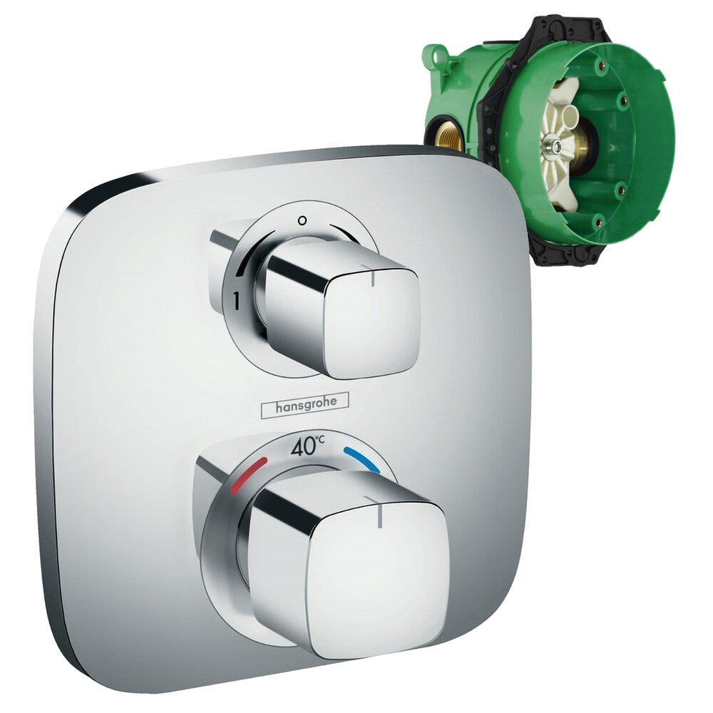 Set promo baterie dus termostatica Hansgrohe Ecostat E incastrata + iBox