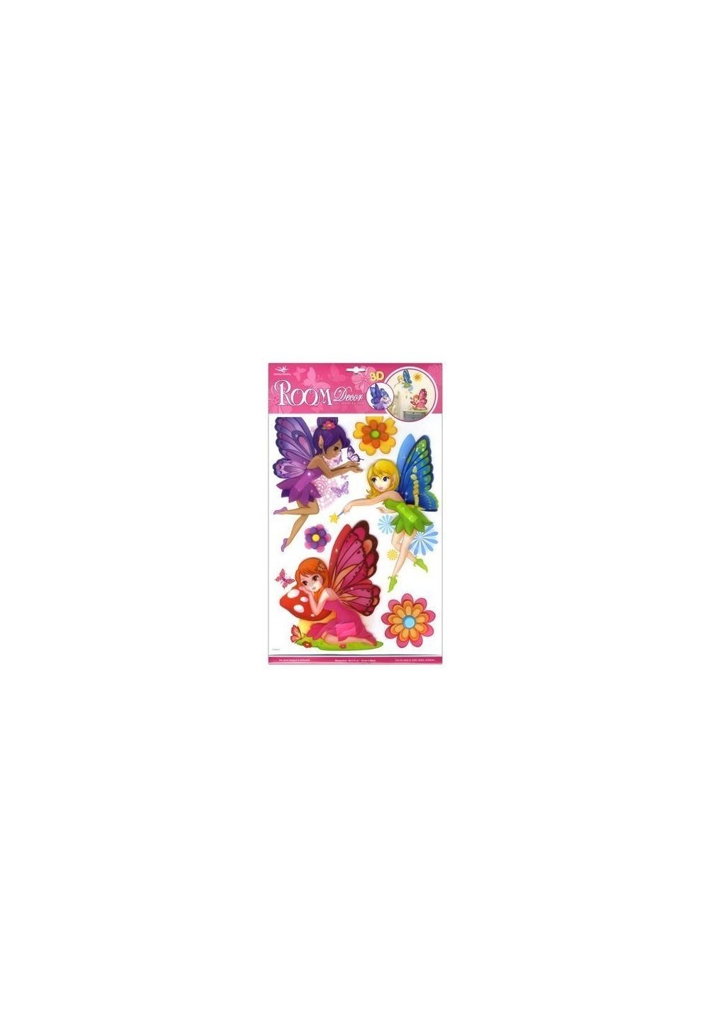 Set 3 stickere, pentru perete Fairies