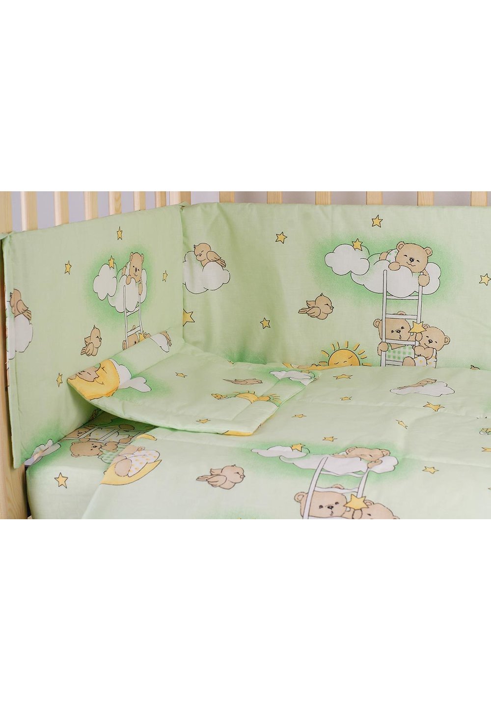 Aparatoare laterala, ursuletul somnoros verde, 180 x 30 cm
